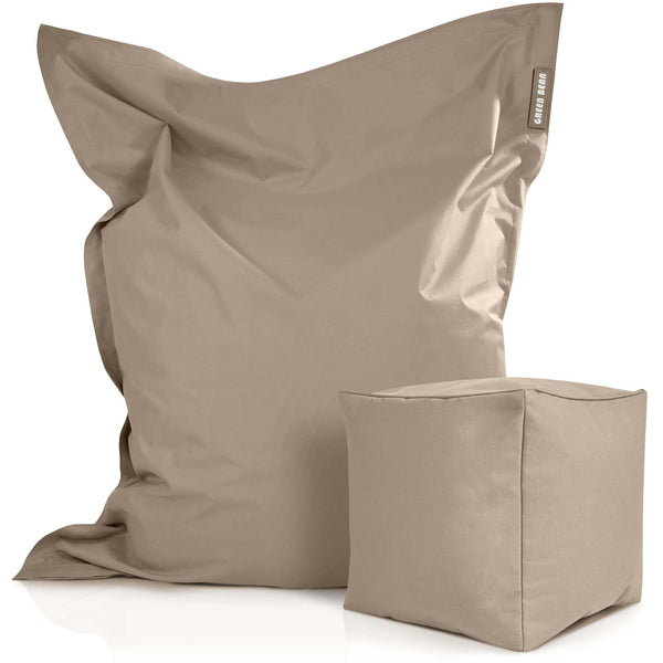 Lauko Sėdmaišių Komplektas Square XXL ir Cube Beige