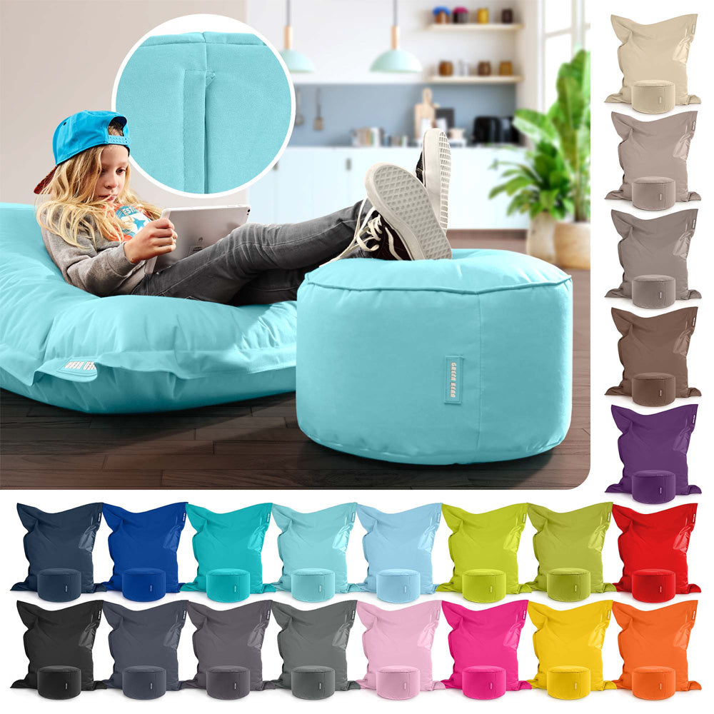 Lauko Sėdmaišių Komplektas Square XXL ir Stay Aquamarine