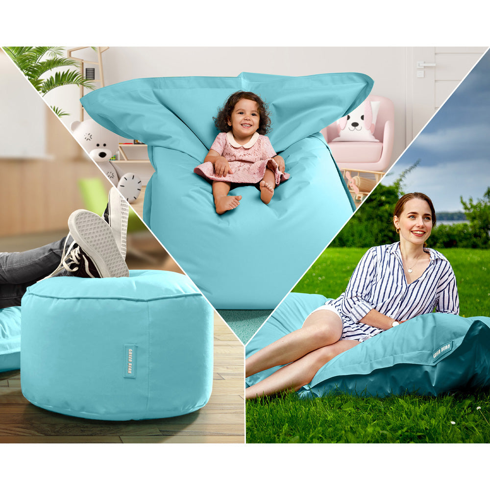Lauko Sėdmaišių Komplektas Square XXL ir Stay Aquamarine