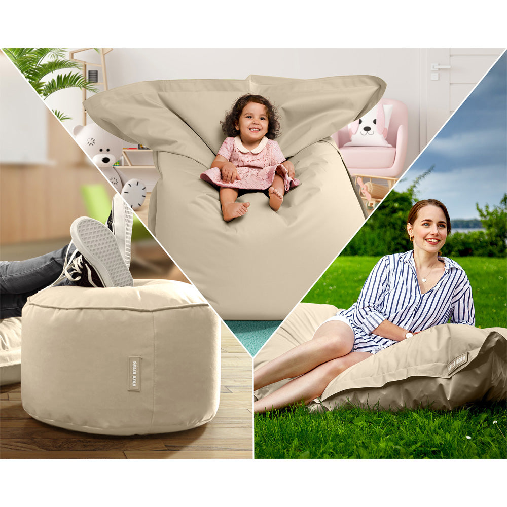 Lauko Sėdmaišių Komplektas Square XXL ir Stay Beige