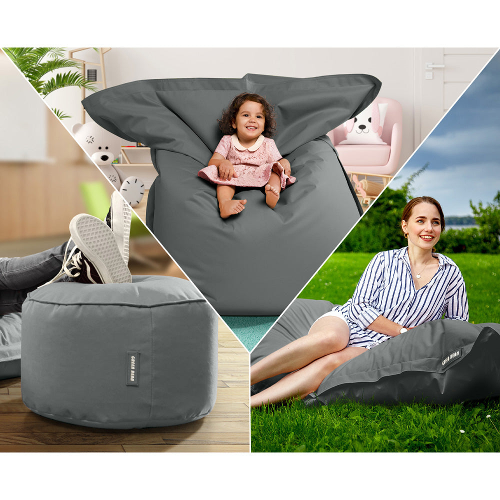 Lauko Sėdmaišių Komplektas Square XXL ir Stay Grey