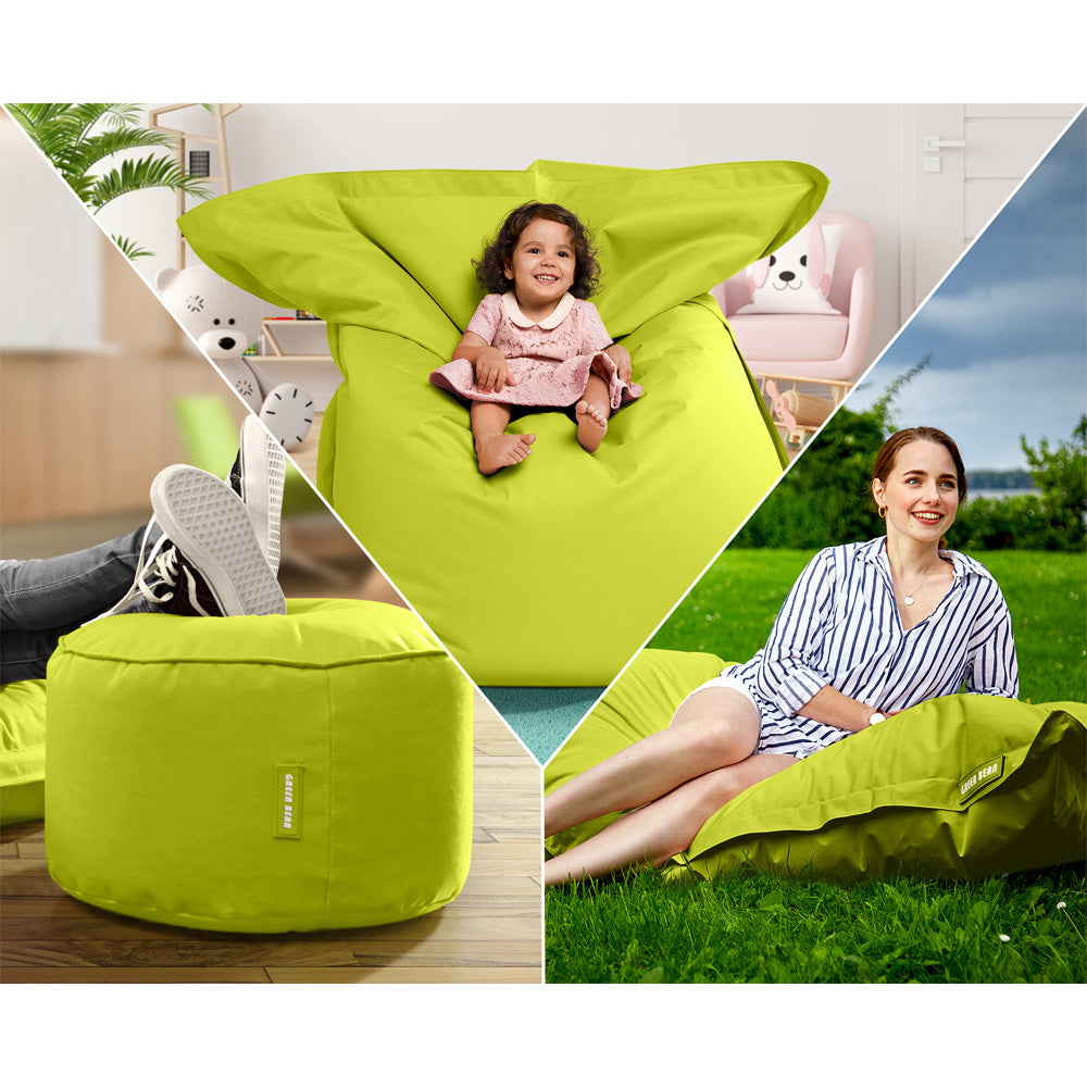 Lauko Sėdmaišių Komplektas Square XXL ir Stay Light Green