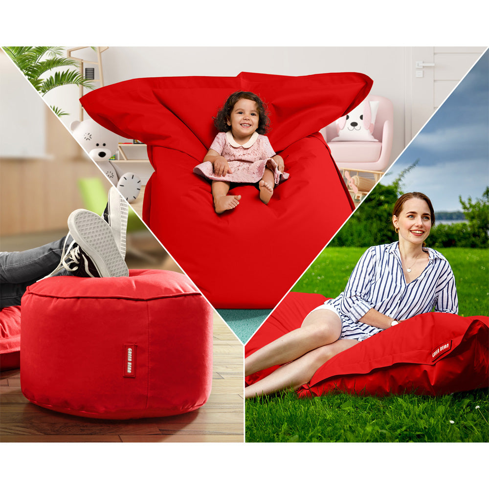 Lauko Sėdmaišių Komplektas Square XXL ir Stay Red