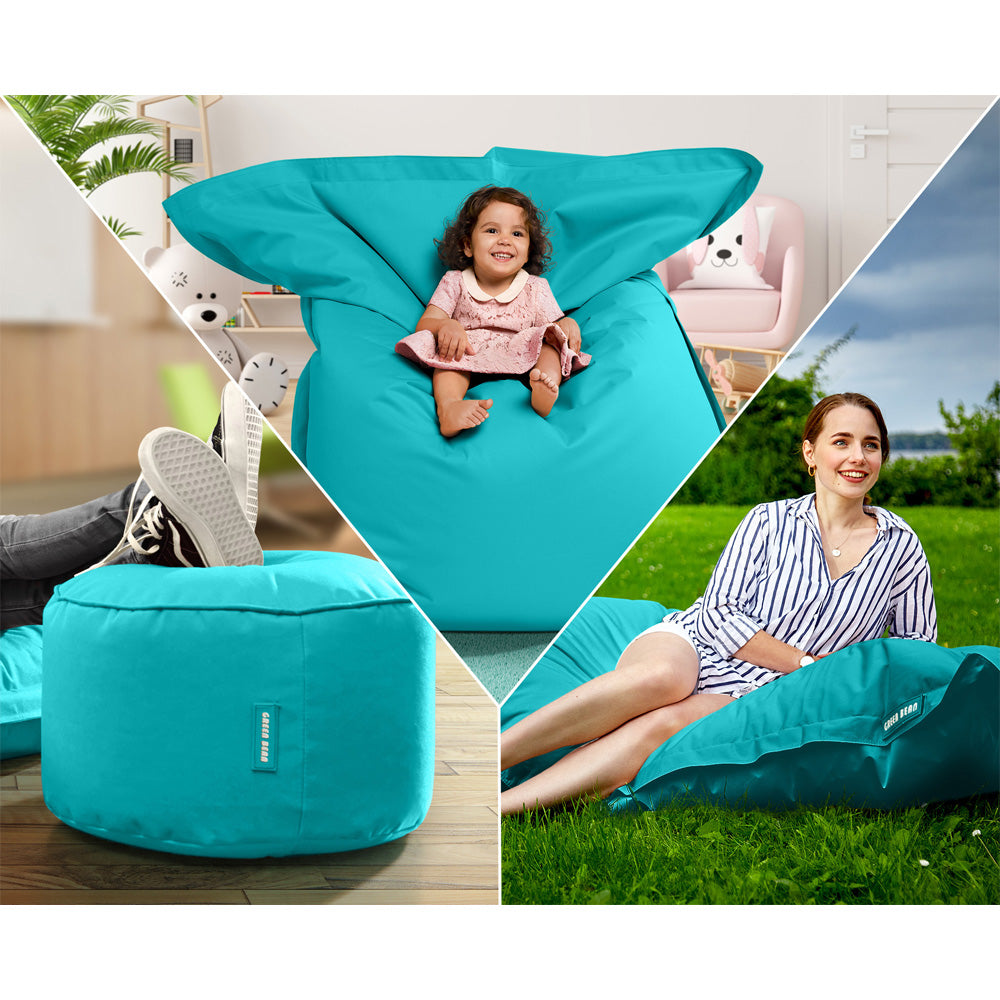 Lauko Sėdmaišių Komplektas Square XXL ir Stay Turquoise