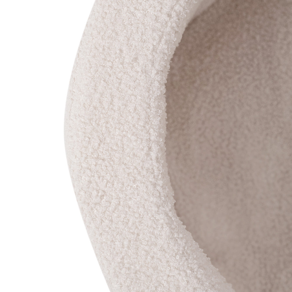 Kamuoliukų baseinas Plush Nest 95×30 cm, kreminė, avikailio efekto, su kilimėliu