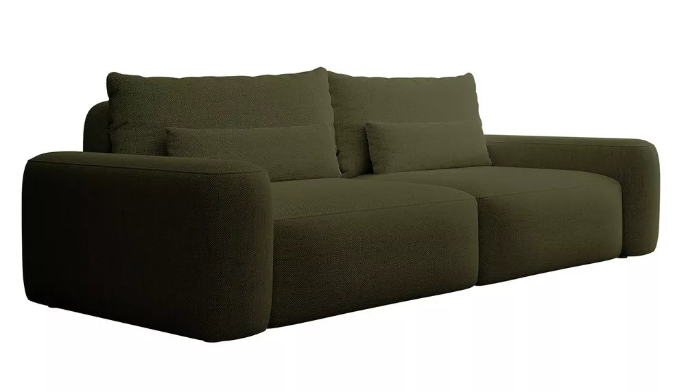 Trivietė sofa Carnos, alyvuogių spalvos