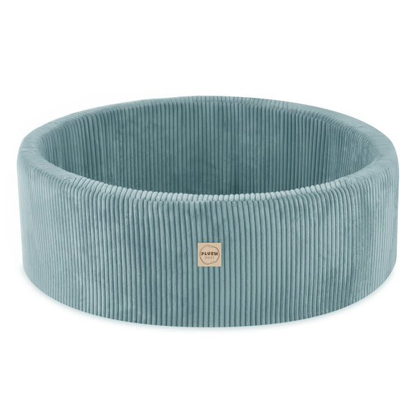 Kamuoliukų baseinas Plush Nest 90×30 cm, mėlyna, premium velvetas