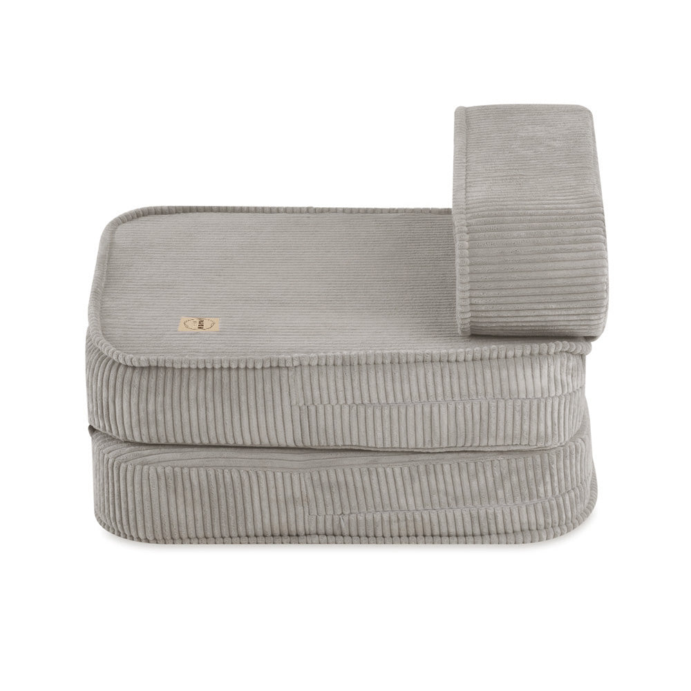 Išskleidžiamas krėslas Plush Nest 150×60×25 cm, smėlio, velvetas