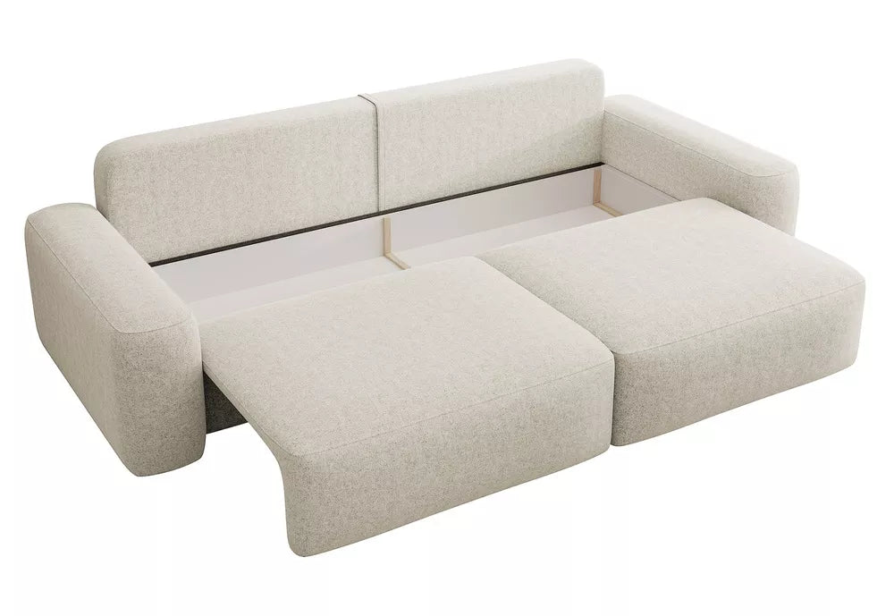 Trivietė sofa Carnos, kreminė