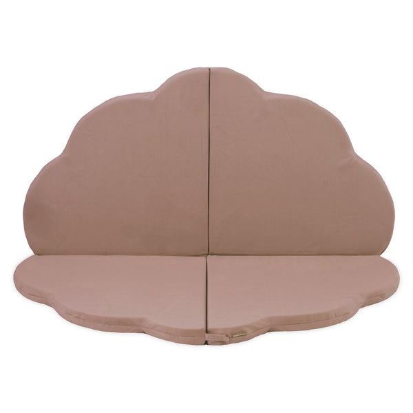 Gėlės formos kilimėlis Plush Nest 120×120×5 cm, auksinė smėlio, velvetas
