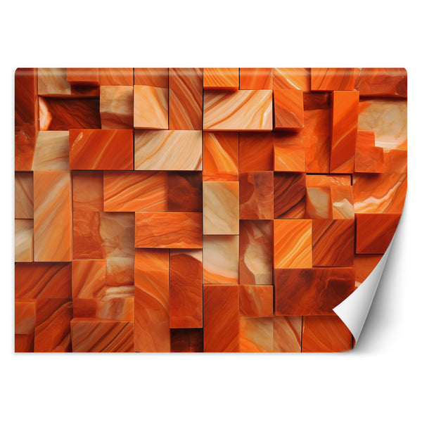 Fototapetai, Oranžinis kubas 3D