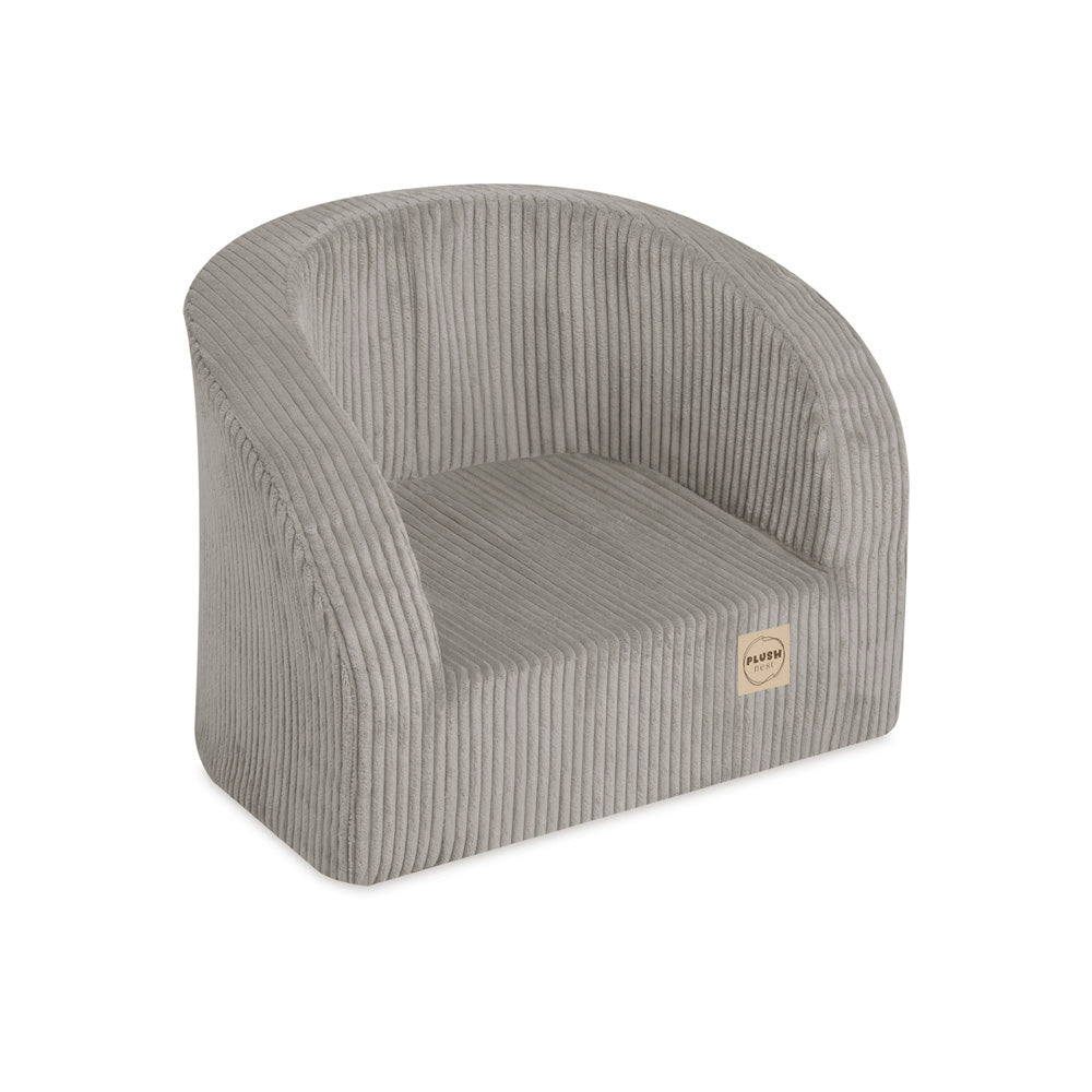 Vaikiškas fotelis Plush Nest, smėlio, premium velvetas