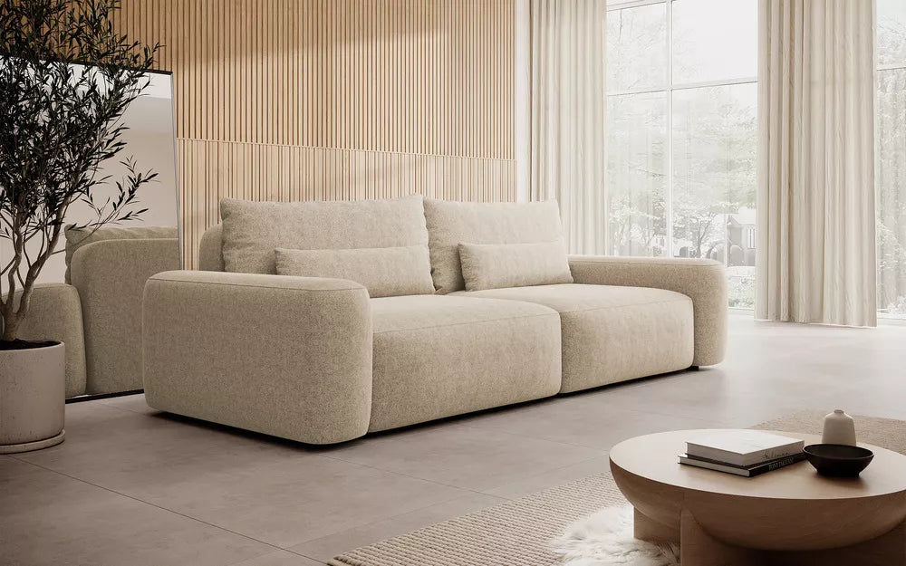 Trivietė sofa Carnos, smėlinė