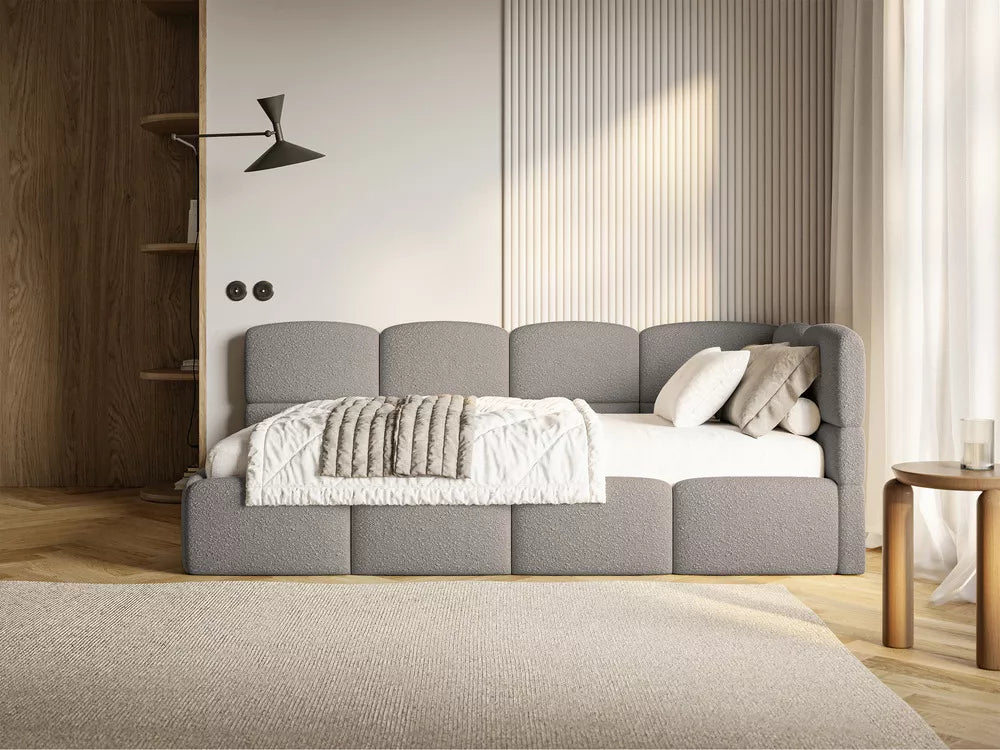 Jaunimo lova Cloudy, pilka, 90x200 cm