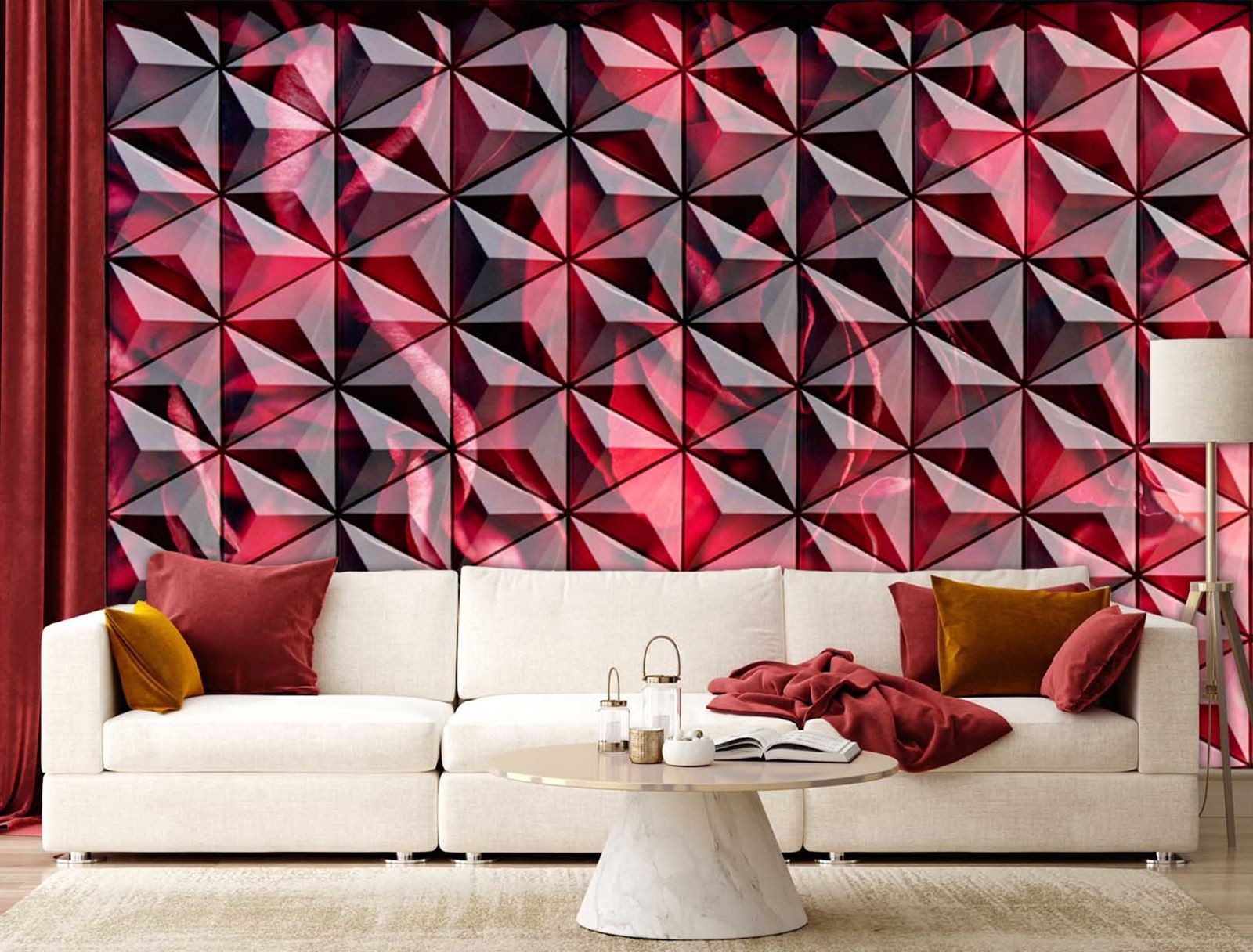 Fototapetai, Raudona geometrija