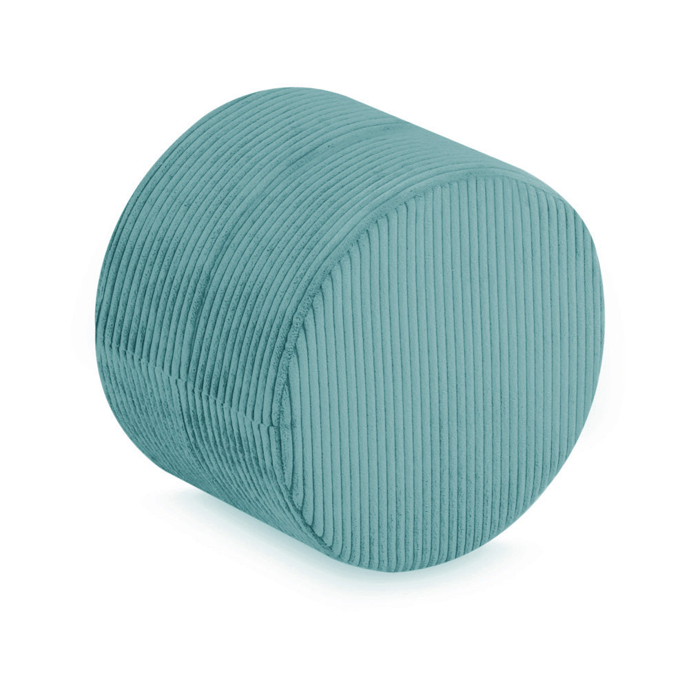 Apvalus pufas Plush Nest 40×30 cm, mėlyna, premium velvetas