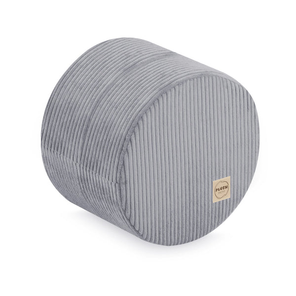 Apvalus pufas Plush Nest 40×30 cm, pilka, premium velvetas