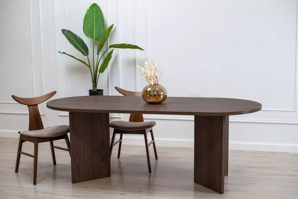 Valgomojo stalas Ovo ovalus 204 cm Wisconsin riešutas