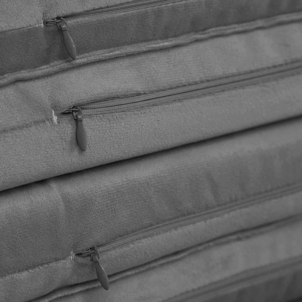 Gėlės formos kilimėlis Plush Nest 160×160×5 cm, pilka, velvetas