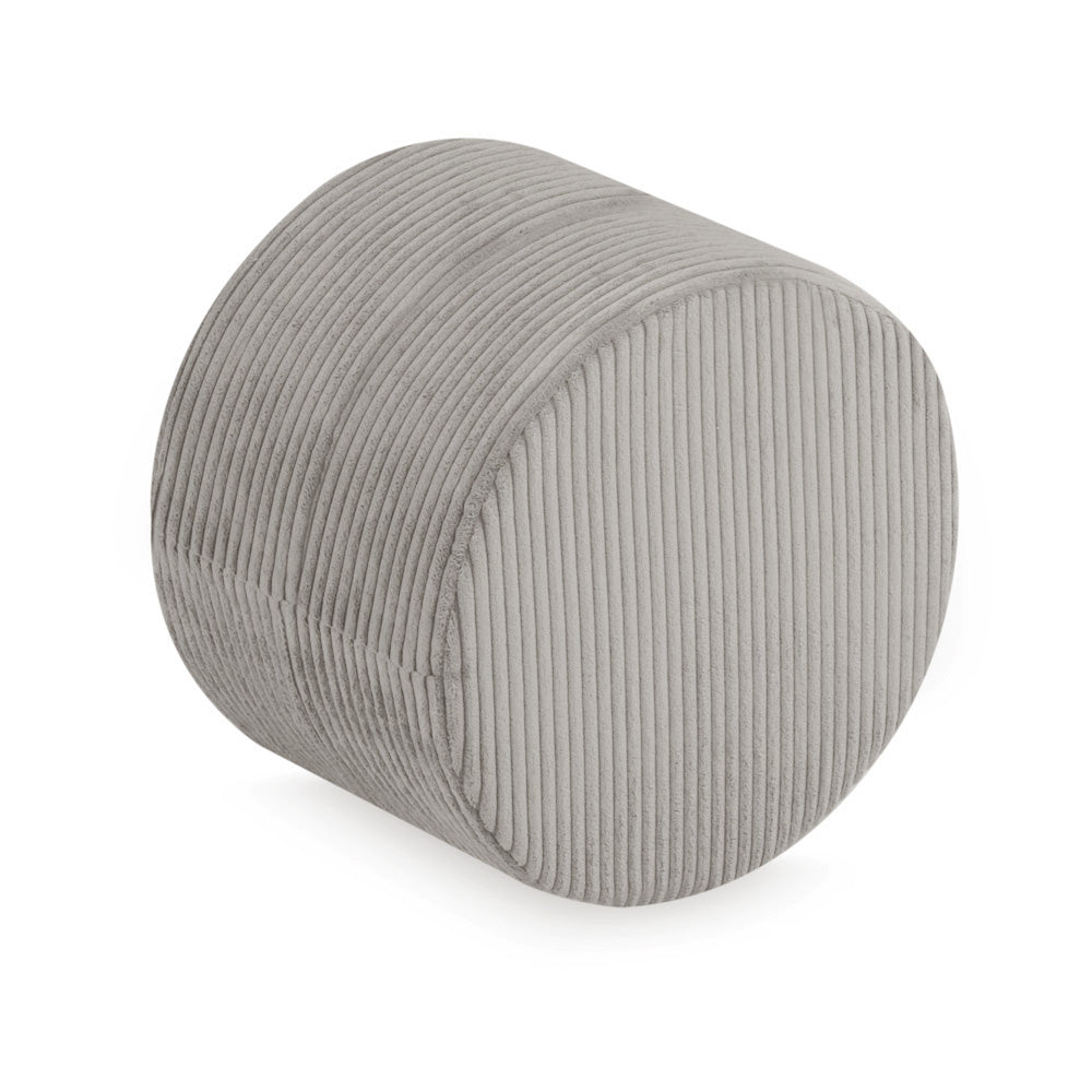 Apvalus pufas Plush Nest 40×30 cm, smėlio, premium velvetas