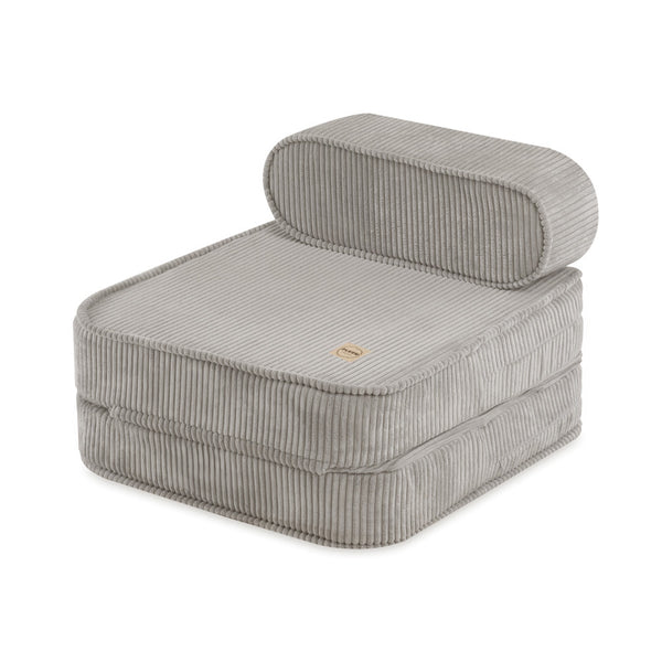 Išskleidžiamas krėslas Plush Nest 150×60×25 cm, smėlio, velvetas