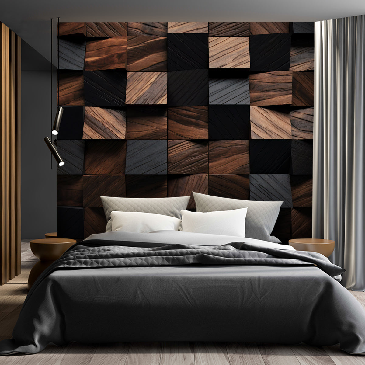 Fototapetai, Medinis mozaikos kubas 3D