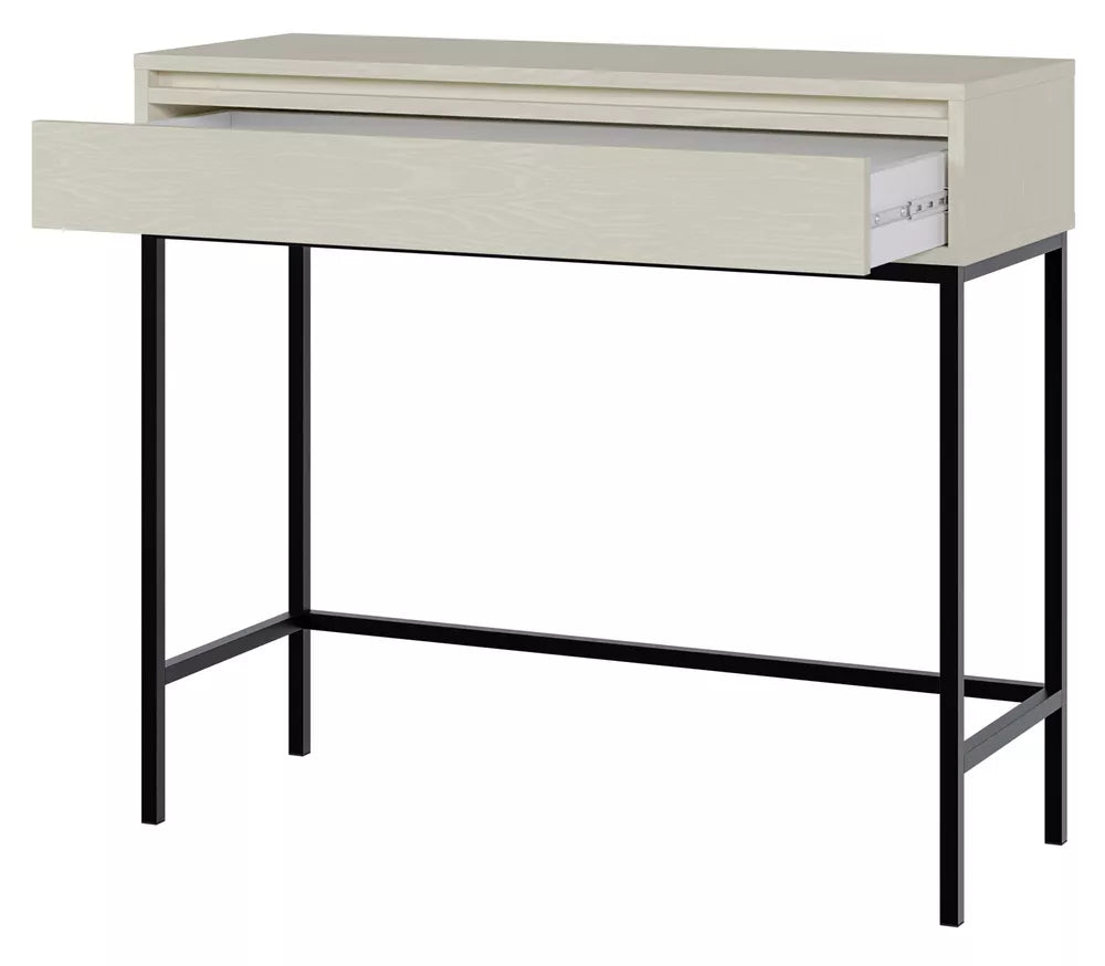 Konsolė Evo su stalčiumi ir rėmu 90 cm Smėlio spalvos