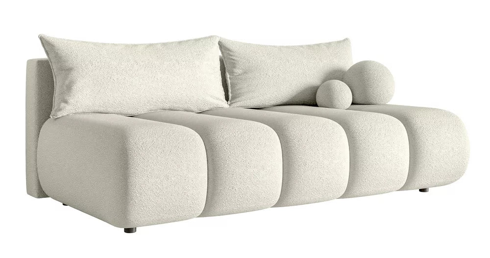 Trivietė sofa Dandelino Mini, kreminė