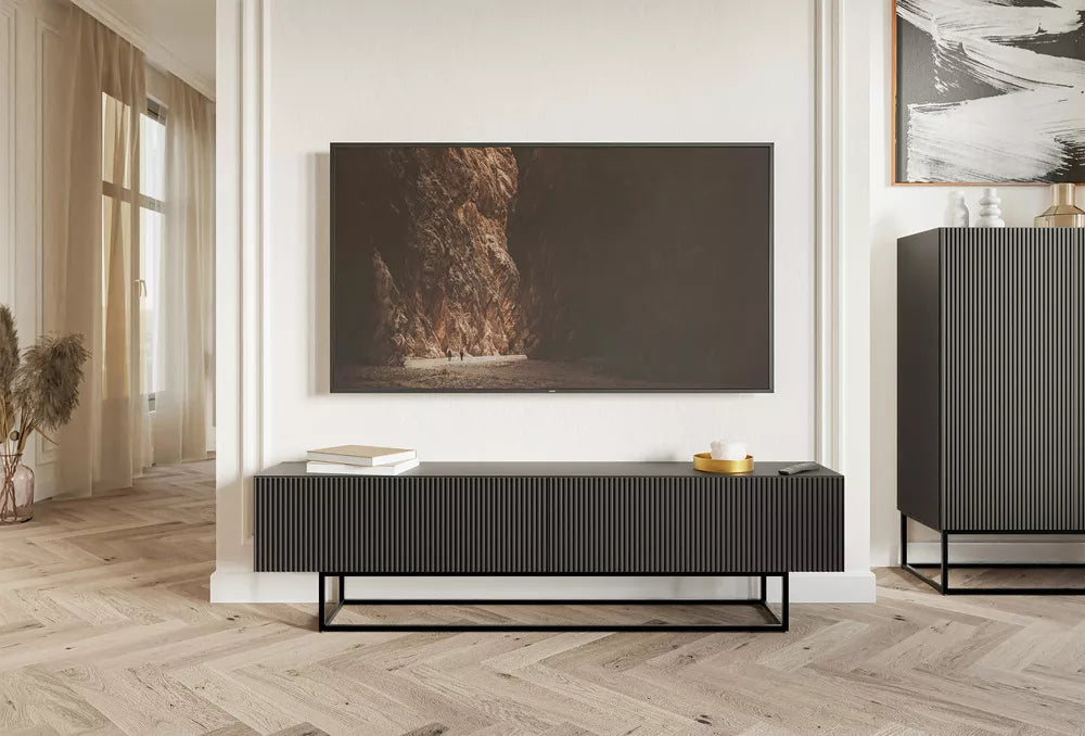 TV spintelė Veldio, juoda