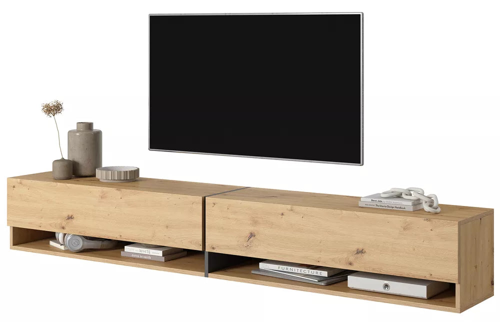 TV spintelė Mirrgo, artisan ąžuolo