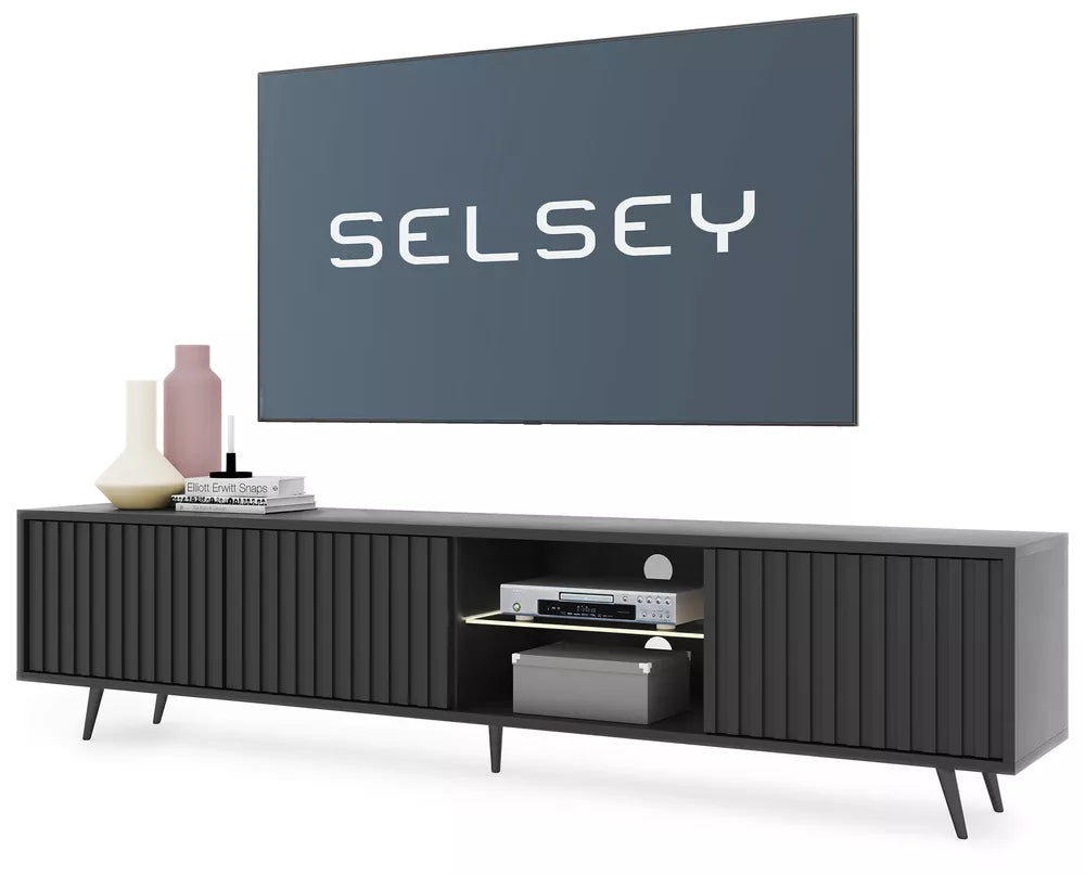 TV spintelė Bello, juoda