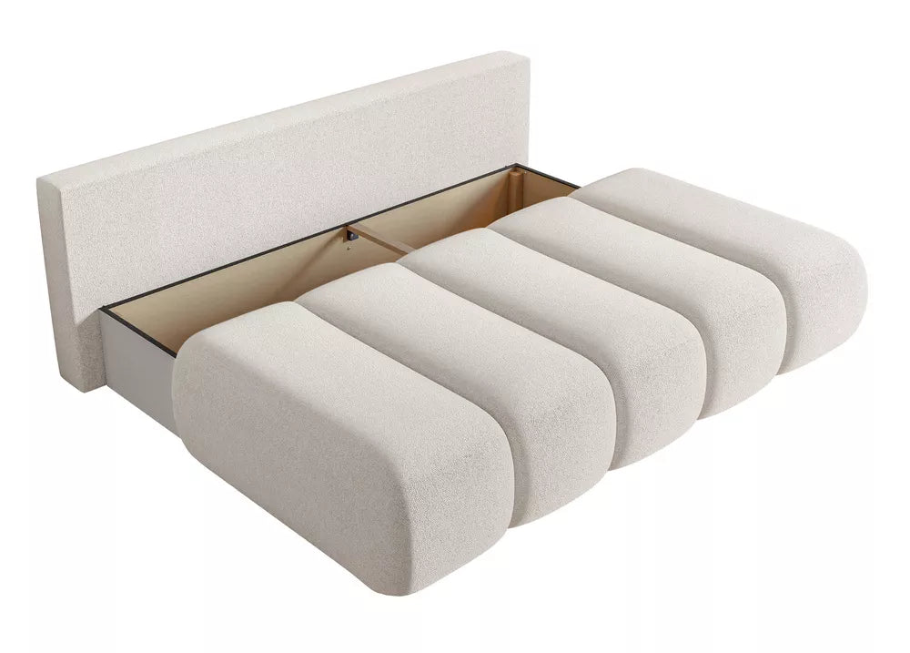 Trivietė sofa Dandelino Mini, kreminė