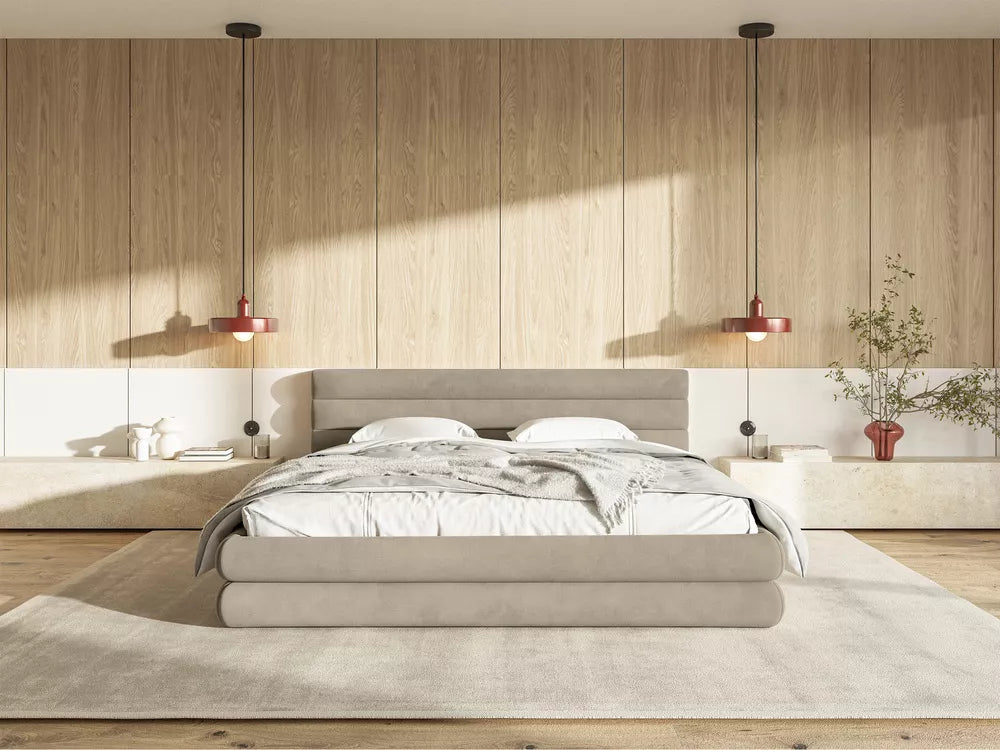 Lova Alegre, pilkai smėlinė, 140x200 cm