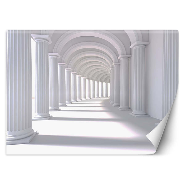 Fototapetai, Baltos spalvos 3D tunelis