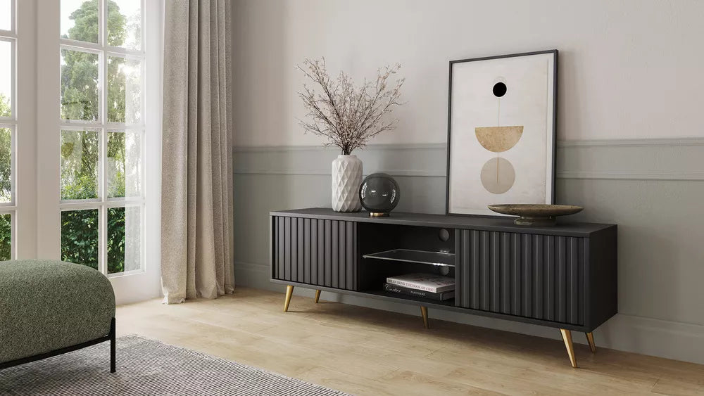 TV spintelė Bello, juoda