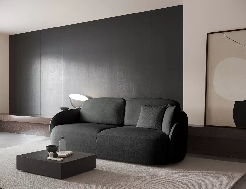 Trivietė išskleidžiama sofa Savoy, tamsiai pilka