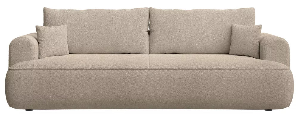 Trivietė sofa-lova Ovo, smėlinė