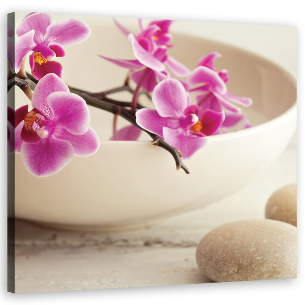 Paveikslas Ant Drobės, Rožinės orchidėjos patiekale