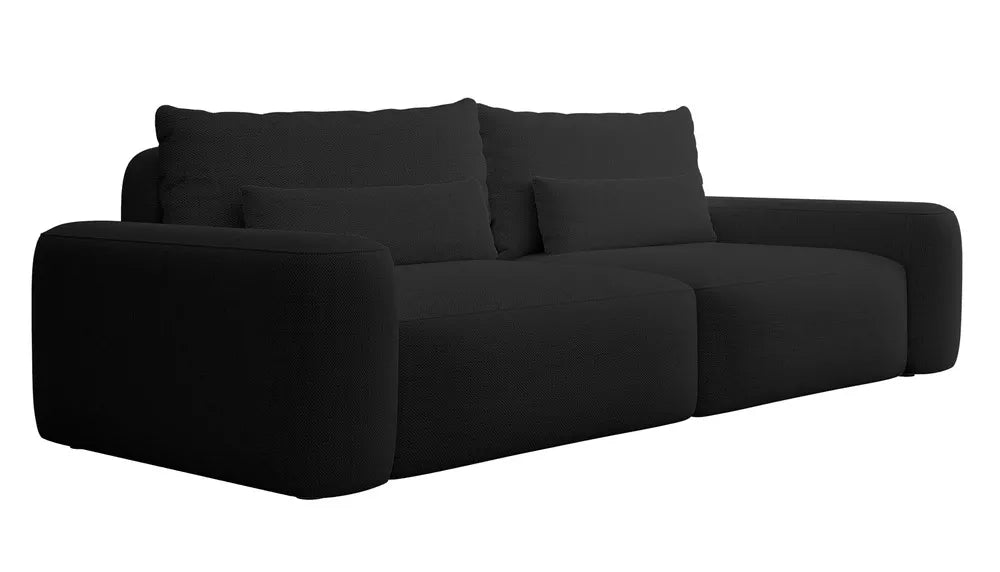 Trivietė sofa Carnos, juoda