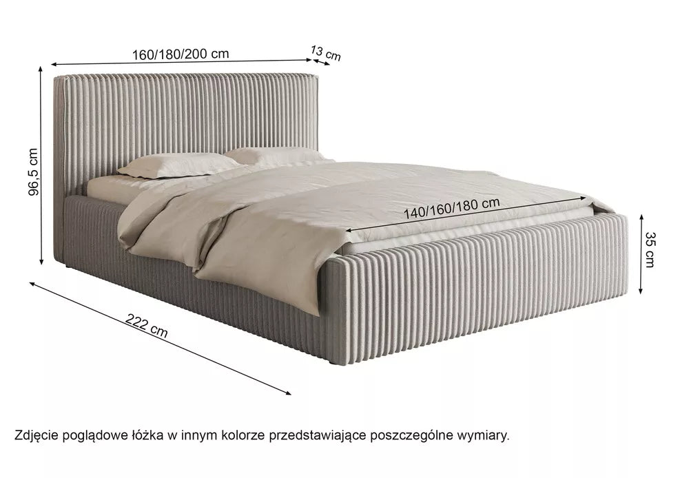 Lova Tilio, pilka, 140x200 cm