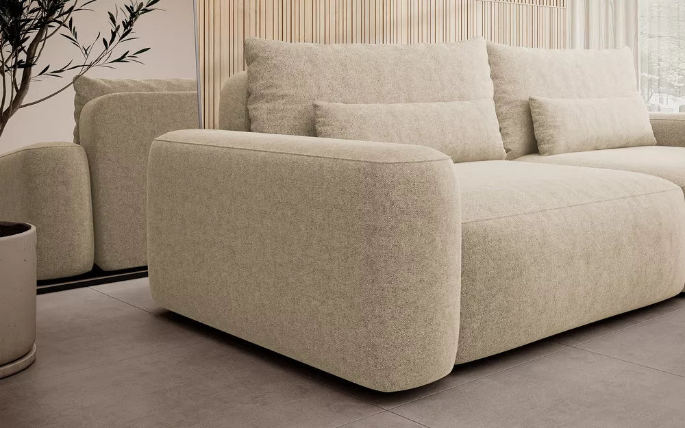 Trivietė sofa Carnos, smėlinė