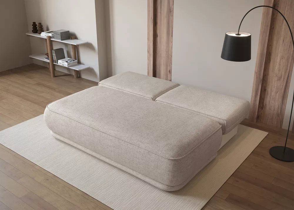 Trijų vietų sofa-lova Leanno, šviesiai smėlinė