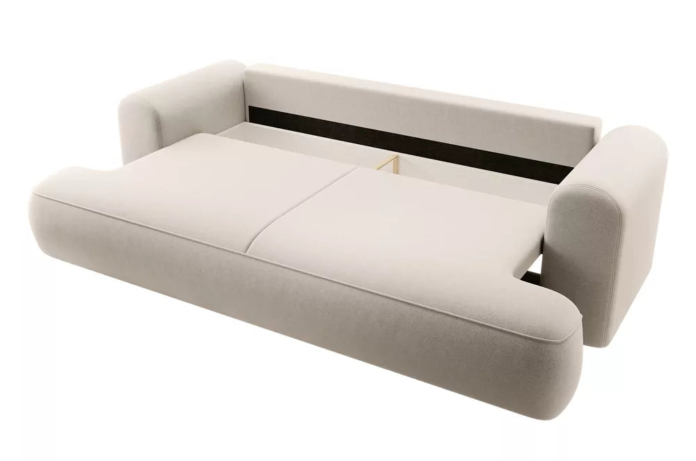 Trivietė sofa Ovo, šviesiai smėlinė