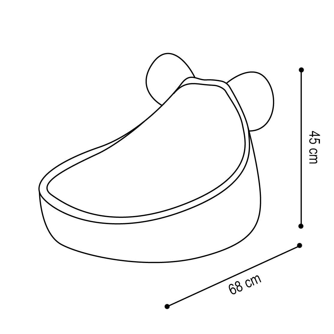 Krėslas Plush Nest 68×45 cm, žalia, velvetas