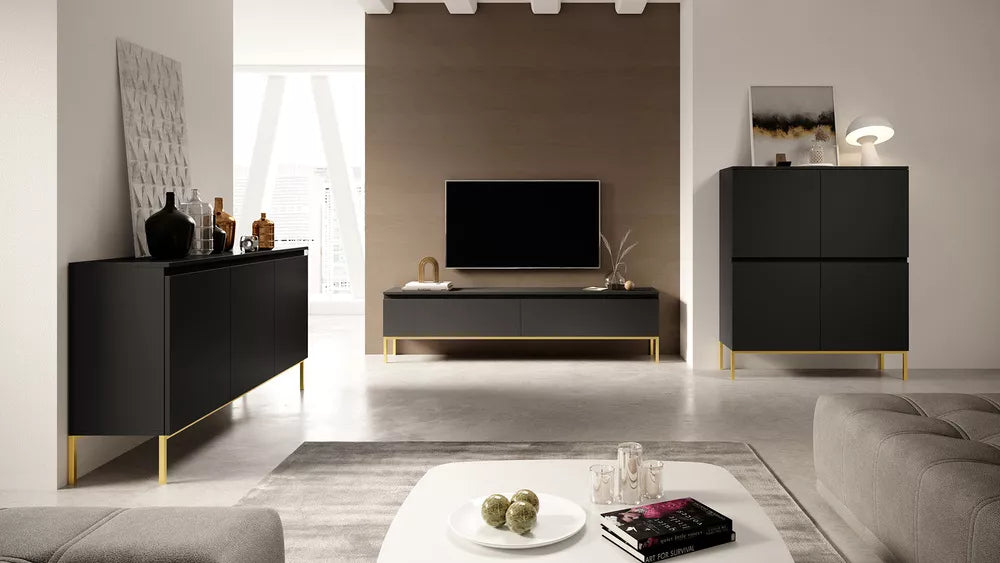 TV spintelė Bemmi, juoda