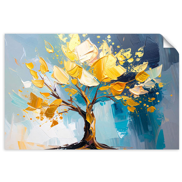 Lipni plakatas, Landscape Golden Tree imitaciniai aliejiniai dažai
