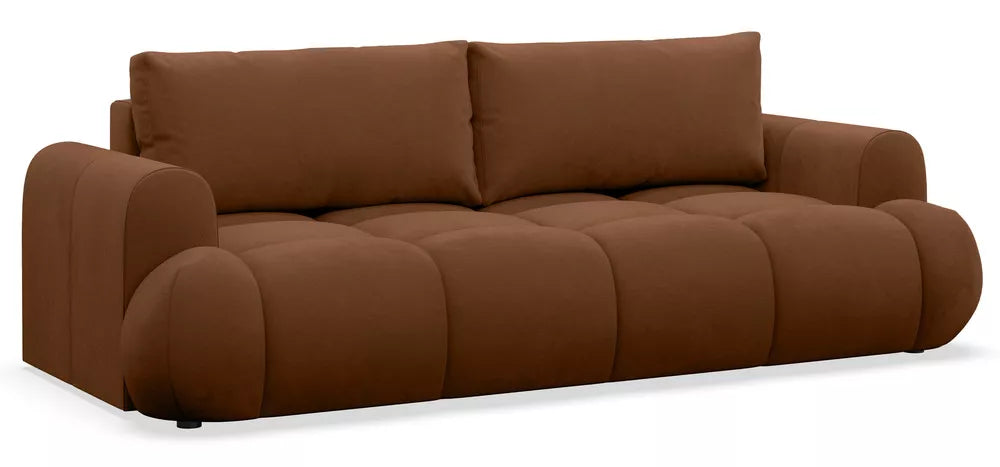 Trivietė išskleidžiama sofa Savoy, vario spalvos