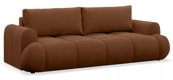Trivietė išskleidžiama sofa Savoy, vario spalvos