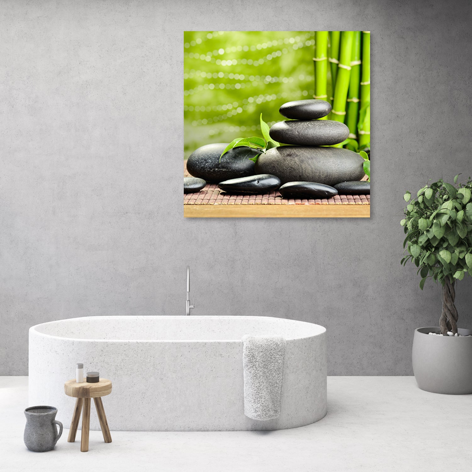 Paveikslas Ant Drobės, Akmenys palieka „Zen Spa“