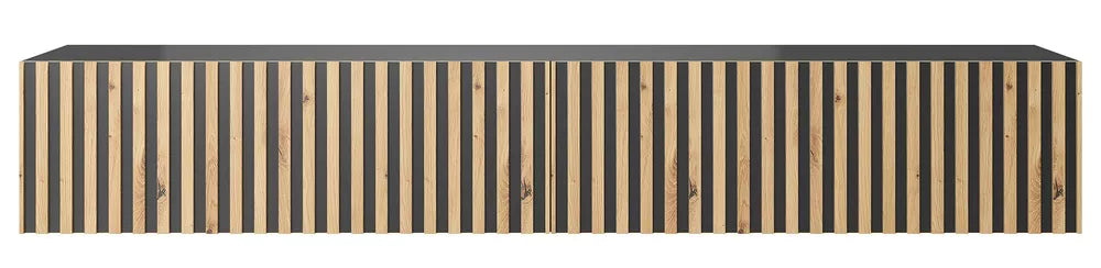 TV staliukas Telire, juodas/Artisan ąžuolo